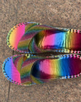 Summer New Style Colorful Rhinestone Outer Wear Beach Sandals And Slippers Women