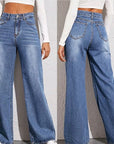 Women's Loose High Waist Wide Leg Jeans