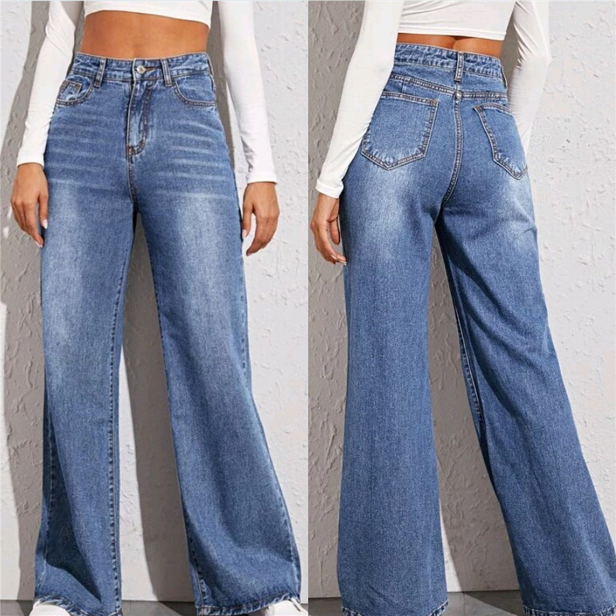 Women's Loose High Waist Wide Leg Jeans