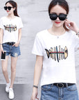 Striped short sleeve t-shirt for women