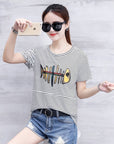 Striped short sleeve t-shirt for women