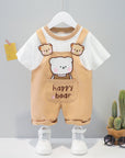 Children's Clothing Baby Summer Cartoon Short-sleeved Overalls