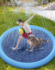 Non-Slip Splash Pad For Kids And Pet Dog Pool Summer Outdoor Water Toys Fun Backyard Fountain Play Mat