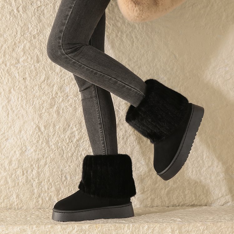 Thick-soled Plush Snow Boots