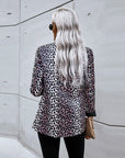 Leopard Print Small Suit Jacket Women