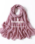 Pure Color Pearl Chiffon Scarf Headcloth Veil Chiffon Scarf