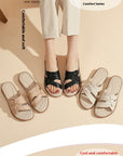 Summer Flat Plus Size Soft Bottom Non-slip Tendon Bottom Soft Leather Sandals