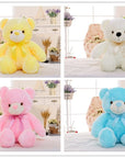 Creative Light Up LED Teddy Bear Stuffed Animals Plush Toy Colorful Glowing Christmas Gift For Kids Pillow