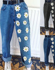 Printed slim jeans