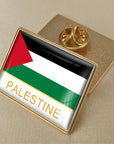 Palestinian Flag Crystal Glue Brooch