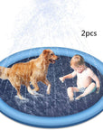 Non-Slip Splash Pad For Kids And Pet Dog Pool Summer Outdoor Water Toys Fun Backyard Fountain Play Mat