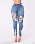 Stretch ripped jeans