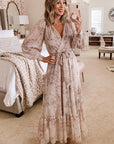 Autumn Thin Leopard Print Long Sleeve Dress Women