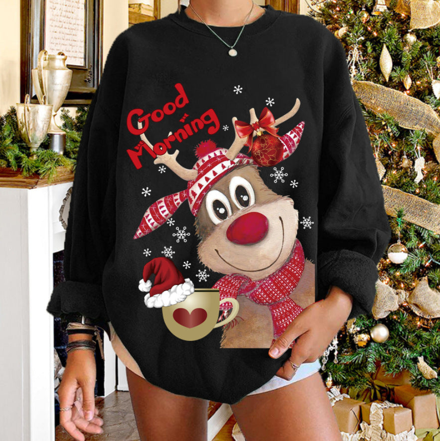 Christmas Elk Owl Sweater