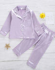 Pure Color Children's Bathrobe Casual Fashion Suit