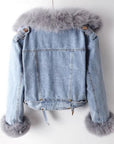 Detachable Fur Denim Jacket