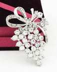 Women's Diamond Grape Brooch