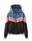 Ladies Thin Windbreaker Hooded Jacket Women Outdoor Raincoat