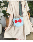 Cute And Adorable Bowknot Soft Girl Student Children's Small Bag Pu Female