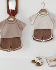 Clothes For Babies Summer Unisex Baby Short Sleeve Outfit Top Shorts