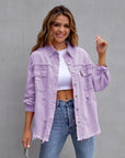 Fashion Ripped Shirt Jacket