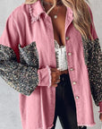 Off-shoulder Serpentine Shirt Jacket