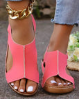 New Summer Wedges Sandals With Elastic Band Design Casual Fish Mouth Shoes For Women