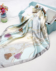 Women's Vintage Printed Silk Scarf