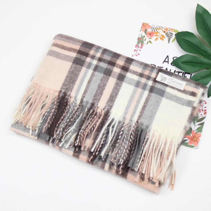 Women's Korean-style Autumn And Winter Plaid Scarf