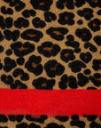 Festive Red Classic Leopard Pattern Imitation Cashmere Autumn And Winter Thick Warm Talma