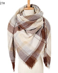 European And American Autumn And Winter Plus-sized Double-sided Qicaigei Scarf Women's Shawl