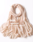 Pure Color Pearl Chiffon Scarf Headcloth Veil Chiffon Scarf