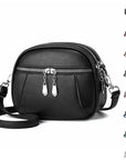 Solid Color Small Round Bag Fashion Multi-pocket Large Capacity Shoulder Crossbody Bags For Women Handbags