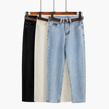 Straight Slimming Radish Cropped Harem Denim Pants