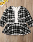 Long-sleeved Dresses Two-piece Children's Baby Small Incense Wind Suit