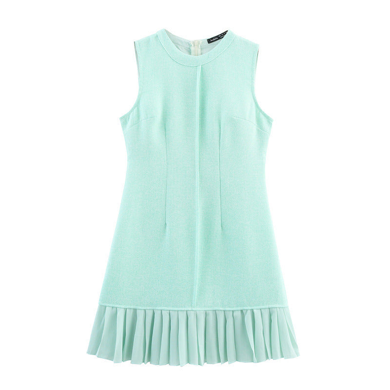 Sleeveless Pleated Dress