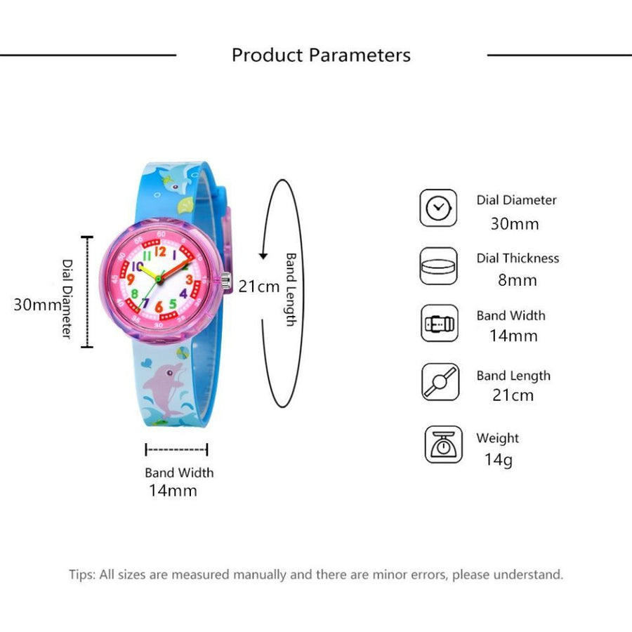 Children's Silicone Cartoon Transparent Cute Fashion Watch