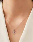 Rotatable 925 Silver Snowflake Necklace