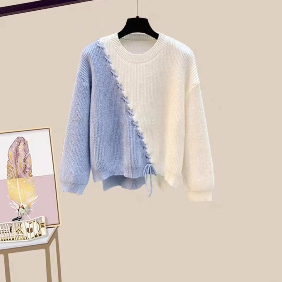 Women's Cashmere Color Matching Sweater