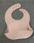 Soft Waterproof Silicone Baby Bib with Food Catcher, Baby Silicone Bib