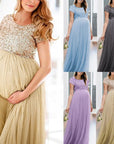 Chiffon dress for pregnant women