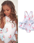 Children's Ruffled One-piece Swimsuit