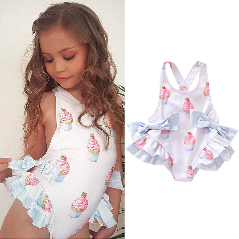 Children's Ruffled One-piece Swimsuit