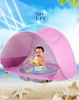 Baby Beach Tent Kids Outdoor Camping Easy Fold Up Waterproof  Up Sun Awning Tent UV-protecting