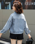 Real Shot Casual Denim Jacket Women Loose Short