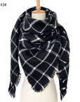 European And American Autumn And Winter Plus-sized Double-sided Qicaigei Scarf Women's Shawl