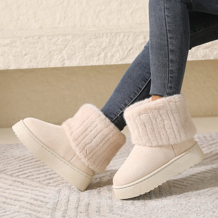 Thick-soled Plush Snow Boots