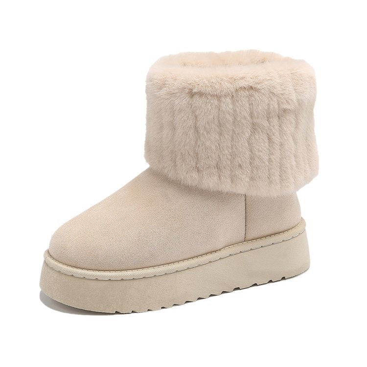 Thick-soled Plush Snow Boots