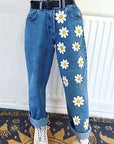 Printed slim jeans