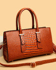 Women's Fashion Retro Crocodile Pattern All-match Shoulder Messenger Bag